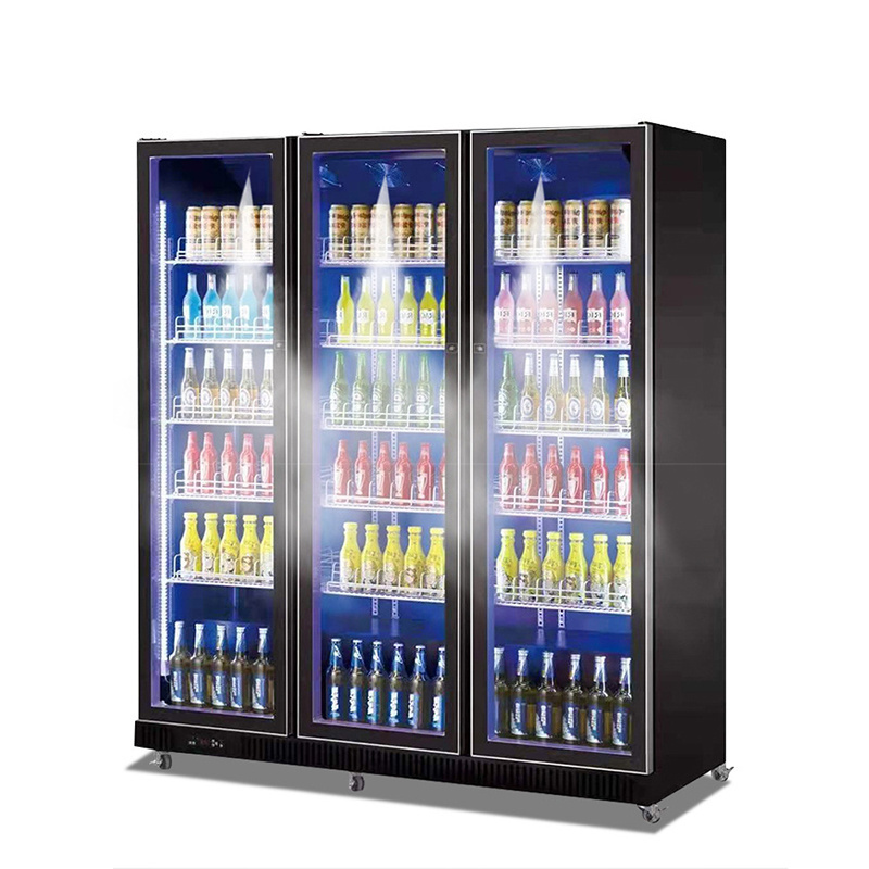 Bar Refrigerator Store Equipment Display Cabinet Convenience Store Glass Door Upright Freezer Pepsi Refrigerator