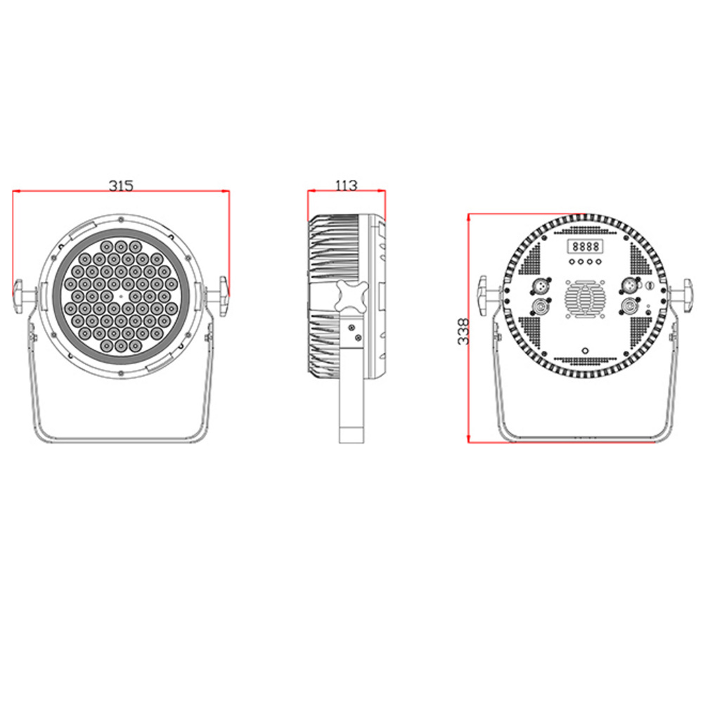 2017 waterproof led par can lights 54x3 rgbw for outdoor