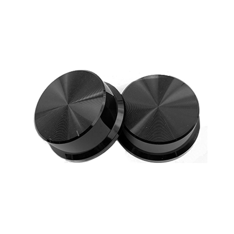 40x16mm Plastic Black Brushed Potentiometer Knob Volume Control Knob