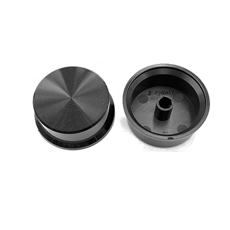 40x16mm Plastic Black Brushed Potentiometer Knob Volume Control Knob