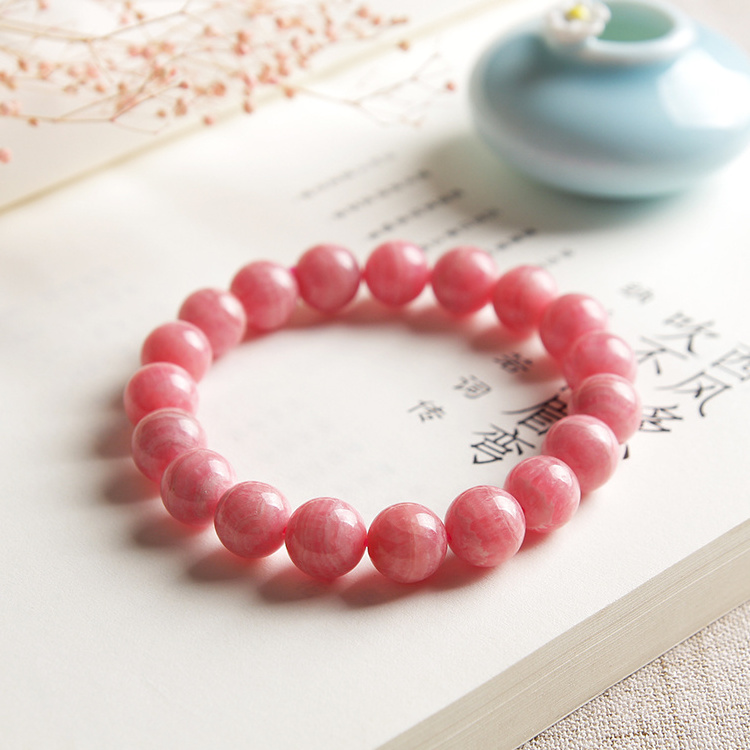 Factory wholesale Natural red Argentina rhodochrosite Buddha good luck beads bracelet women's jewelry with best price