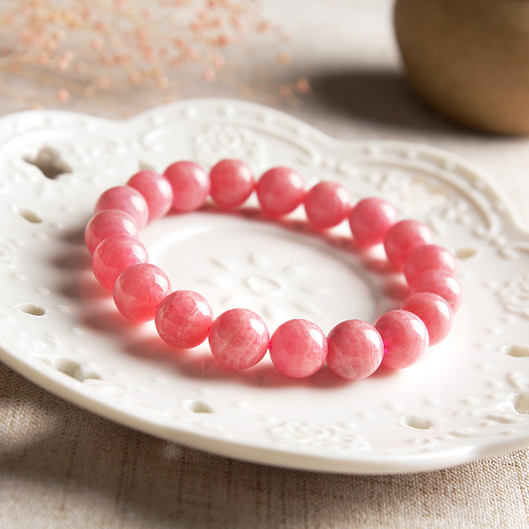 Factory wholesale Natural red Argentina rhodochrosite Buddha good luck beads bracelet women's jewelry with best price