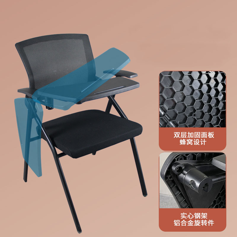 Conference room mesh folding training chair with writing board table board study table and chair one office training chair