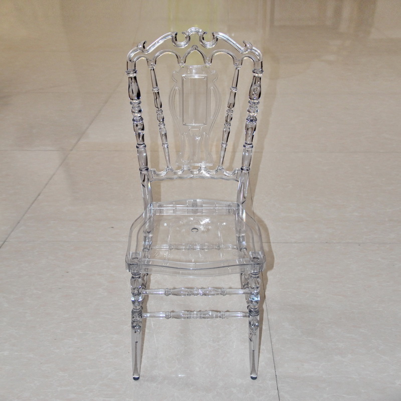 Hot selling acrylic transparent bamboo chair crystal outdoor wedding wedding chair plastic resin chair factory direct sales