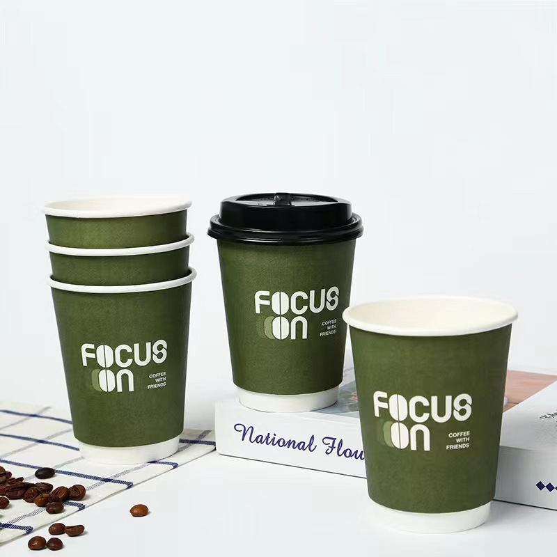 Hot Sale Customized Disposable Beverage tea Coffee paper cup double wall Paper Cups for hot drinks