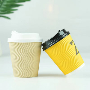 Hot Sale Customized Disposable Beverage tea Coffee paper cup double wall Paper Cups for hot drinks