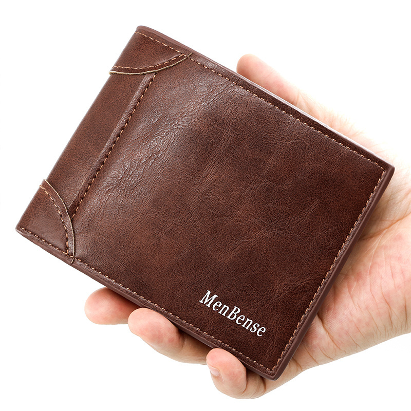 Men's multifunctional  business elite large capacity  portable multi-card storage short style business card wallet