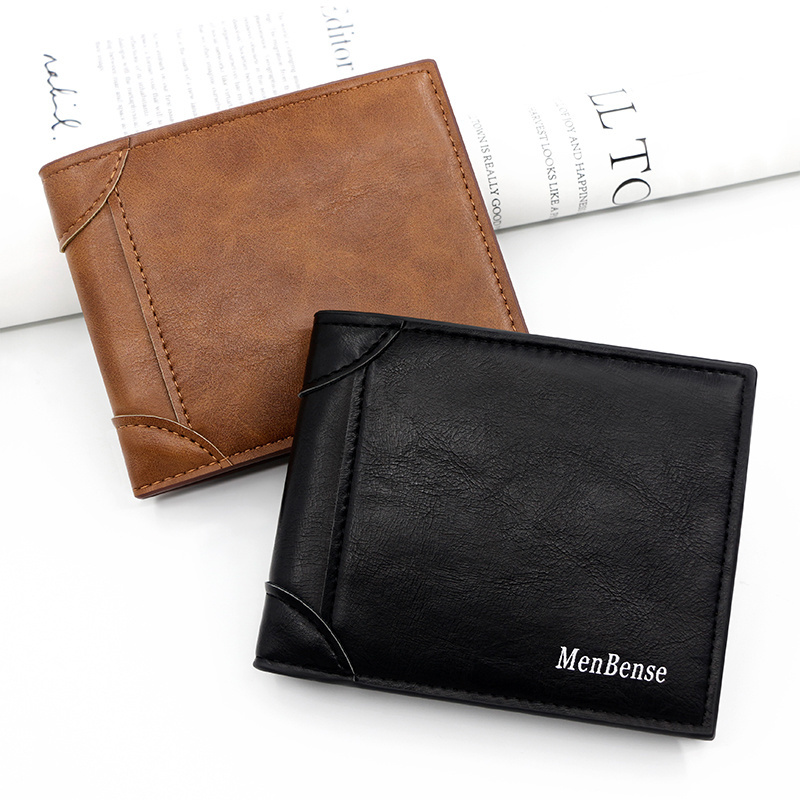 Men's multifunctional  business elite large capacity  portable multi-card storage short style business card wallet