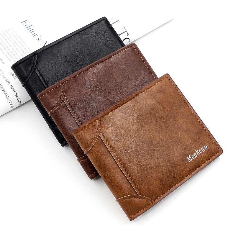 Men's multifunctional  business elite large capacity  portable multi-card storage short style business card wallet