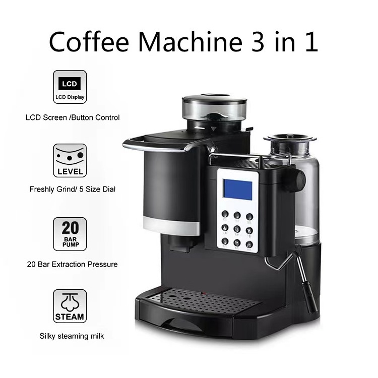 Home automatic coffee machine office commercial grinding milk brewing integrated Italian Espresso steam coffee machine