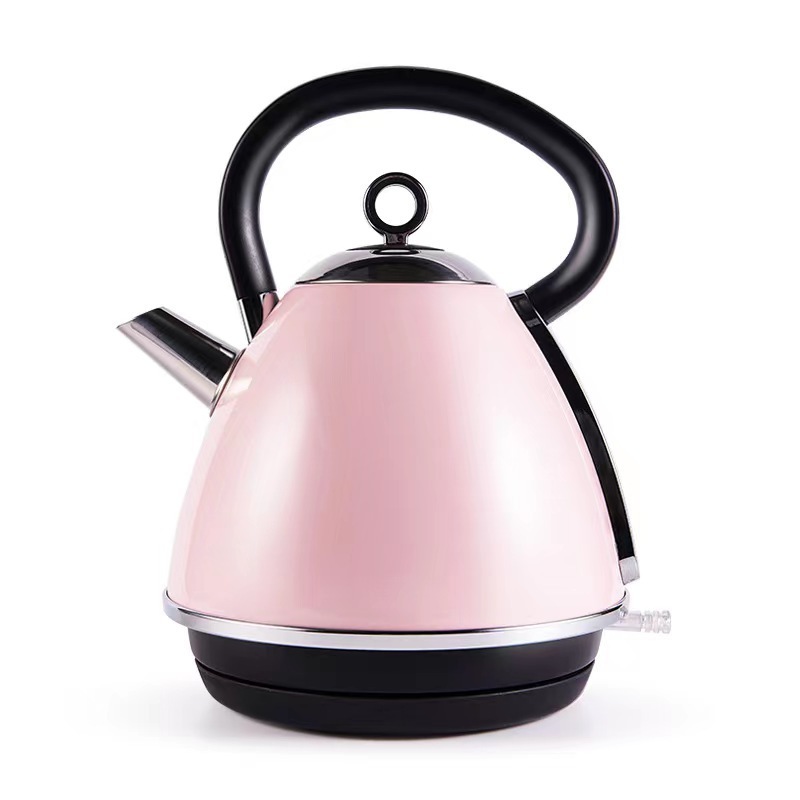 European retro 304 stainless steel electric kettle ins net red double-layer anti scalding household kettle large capacity kettle