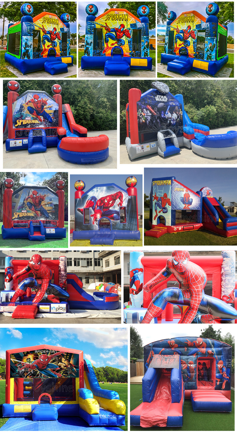 Spider Man Bouncy Castle Playhouse Commercial Grade Kids Bouncer Jumping Bounce House Inflatable