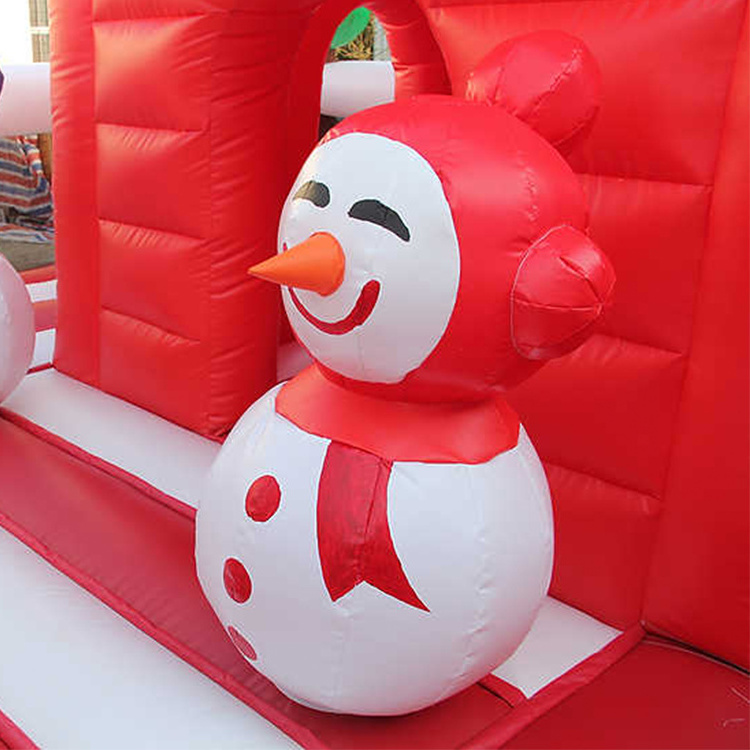 Christmas themed inflatable bouncy castle