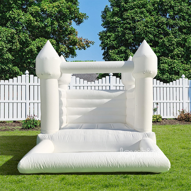 white adult bounce house inflatable with ball pit