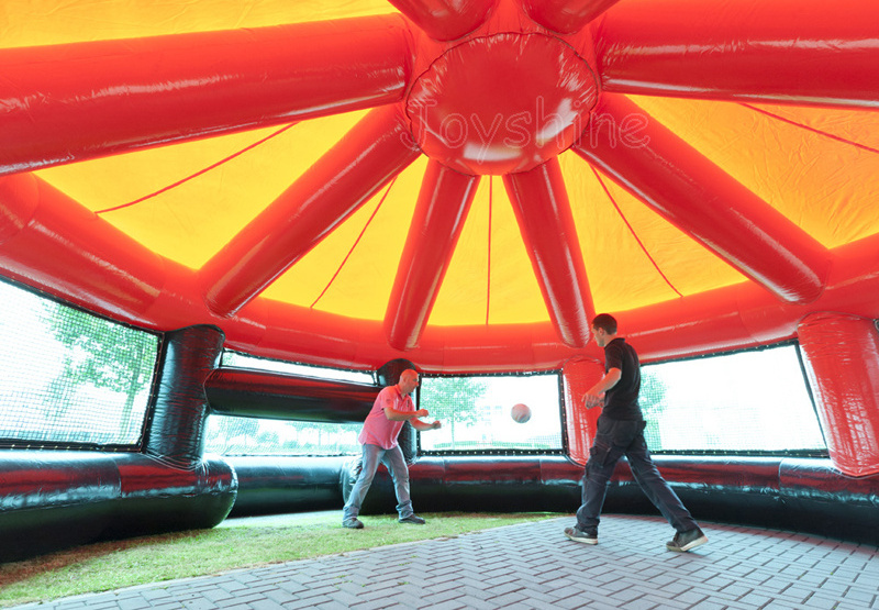 Outdoor Inflatable Soccer Game Cage With Roof Round inflatable yurt tent