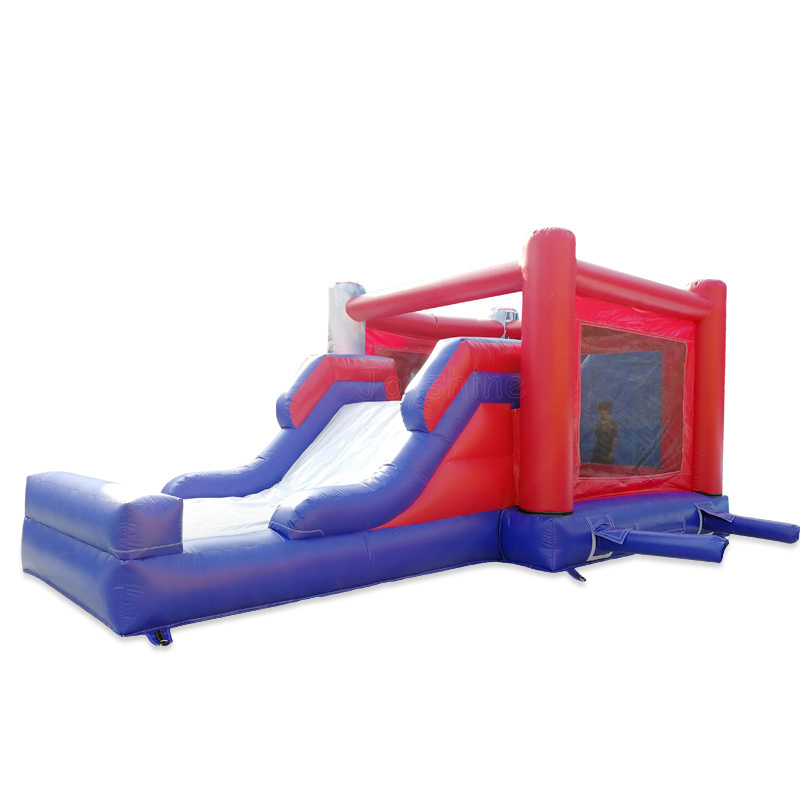 China Manufacturers Wholesale Commercial Spiderman Castles Bouncer Combo Inflatable Spider Man Bounce House With Slide