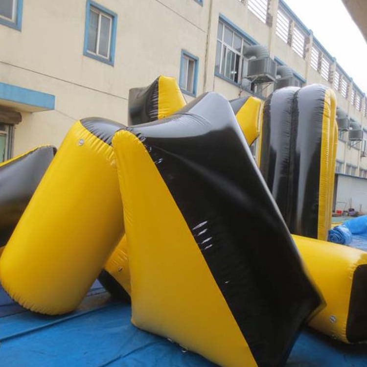 kids outdoor game inflatable bunkers paintball for rental