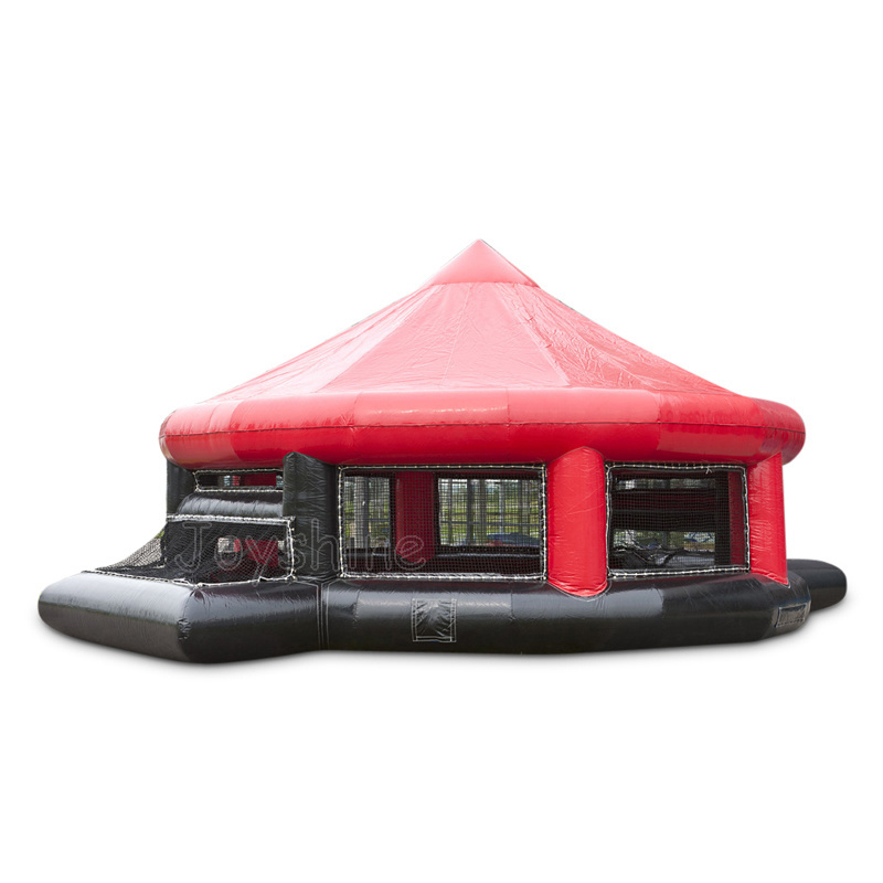 Outdoor Inflatable Soccer Game Cage With Roof Round inflatable yurt tent