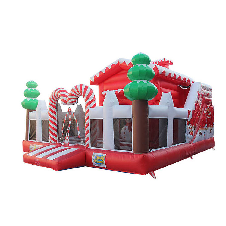 Christmas themed inflatable bouncy castle