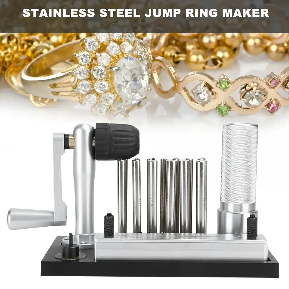 Professional Jewelry Circle Maker Stainless Steel 20 Mandrel Accessory Manual Machine Jewelers Tool Jump Ring Maker Machine