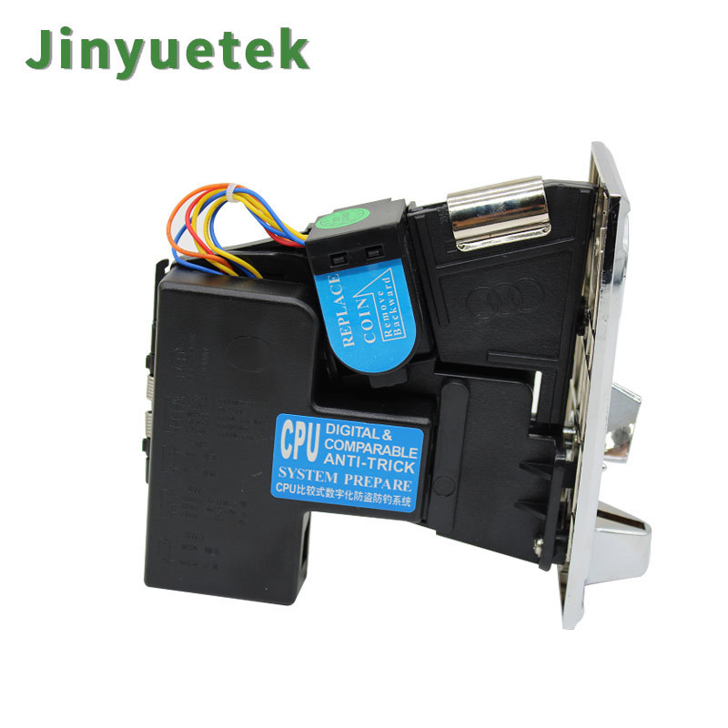 Electronic JY Comparable coin acceptor with alloy front panel for Arcade game machine coin pusher