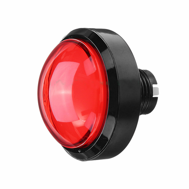 High quality 60mm 100mm jumbo dome round momentary 12V LED illuminated hand held plastic arcade push button switch