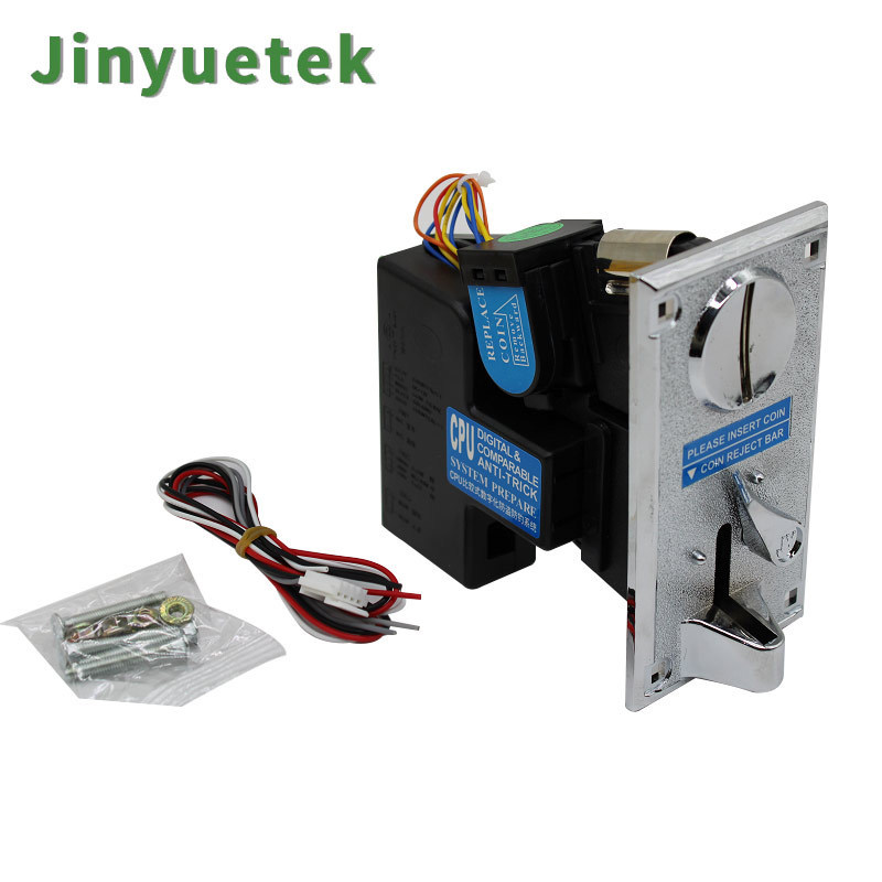 Electronic JY Comparable coin acceptor with alloy front panel for Arcade game machine coin pusher