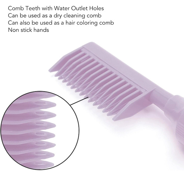 Hair dyeing color root comb squeeze brush bottle clear scale hair oil applicator hair dye bottle with root comb