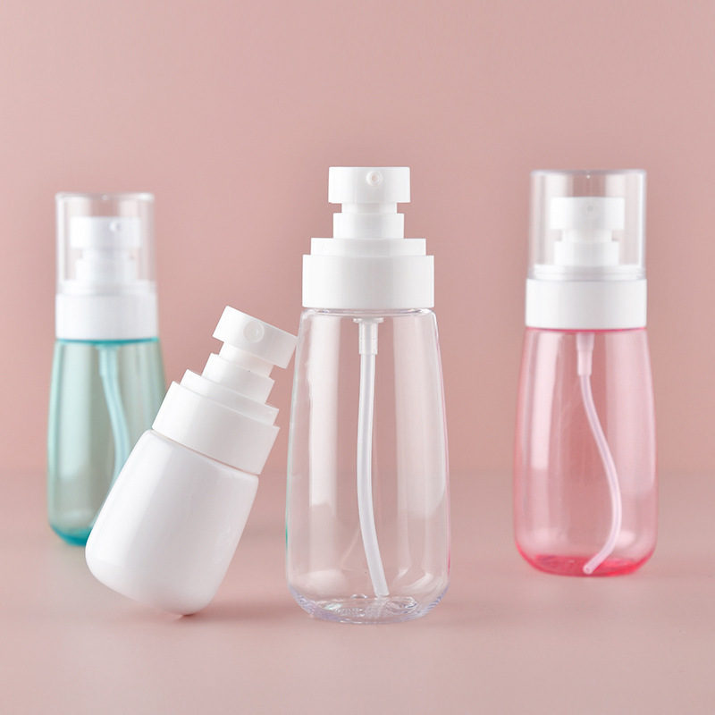 30ml 100ml 60ml spray bottle fine mist 4 oz pink empty plastic hair cosmetic travel clear spray bottle with custom logo