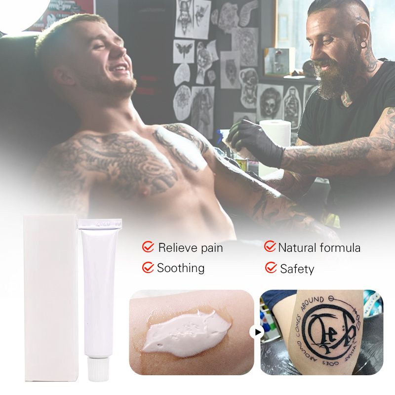 Wholesale Natural Effective Painless Tattoo Pain Spray Aftercare Cream Balm Painless Eyebrow Healing Repair Tattoo Numbimg Cream