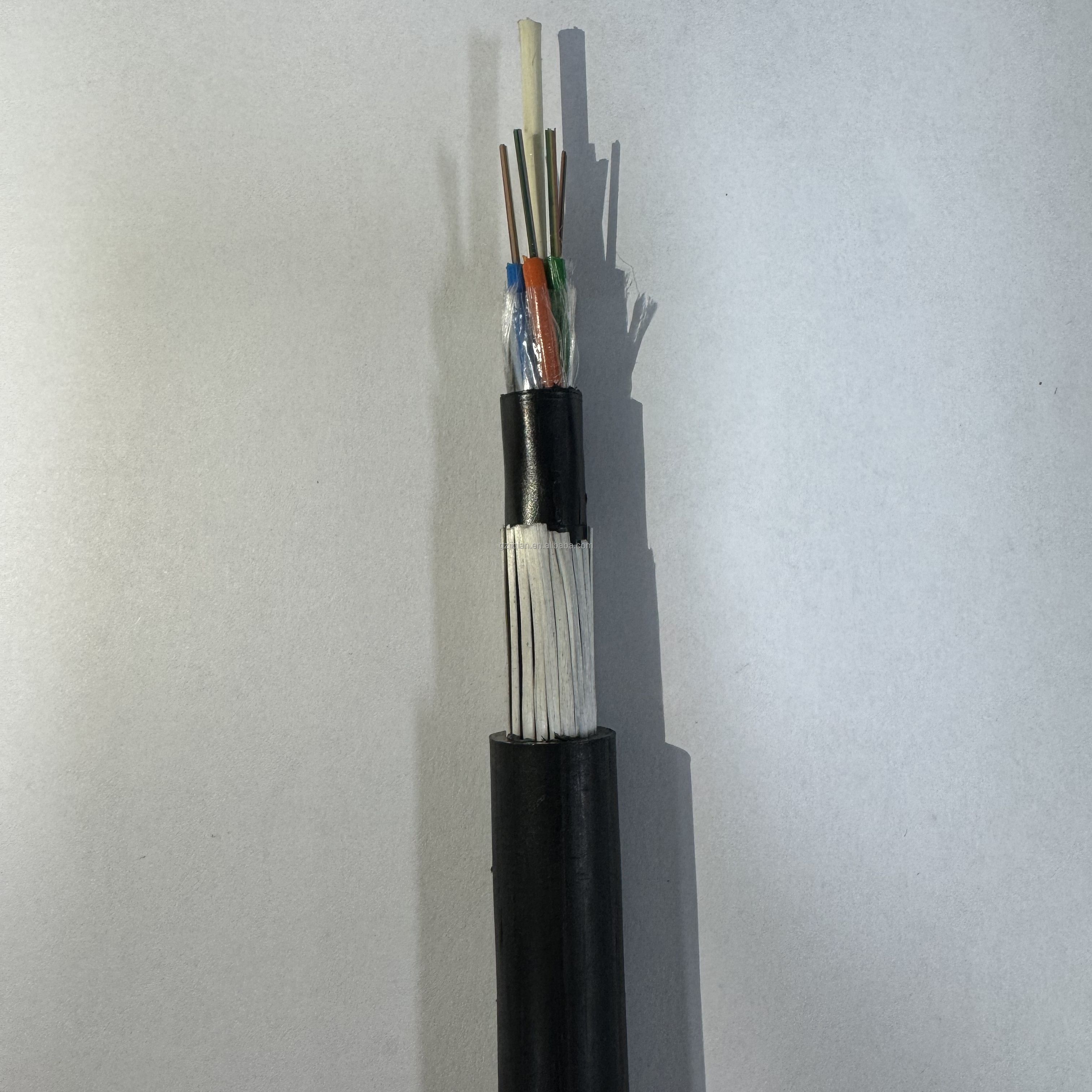 24 48 Core Anti-Rodent Fiber Optic Cable GYFTY63  Rat-proof with Glass Yarn Armored Direct Buried Optical Cable