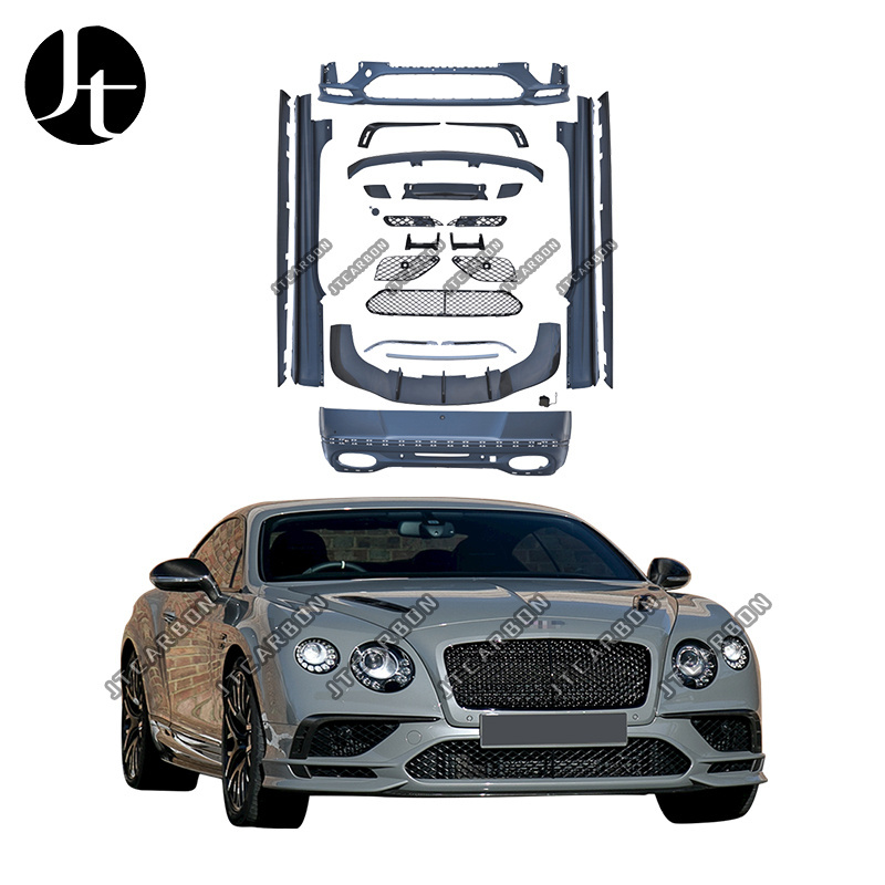 For Bentley Continental GT GTC Body Kit Front Bumper Grills Side Skirts Rear Bumper Fenders 2012-2015