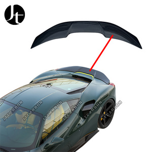 488 Dry Carbon Fiber Rear Trunk Wing Spoiler Lip For Ferrari 488 GTB Spider 2016-2018