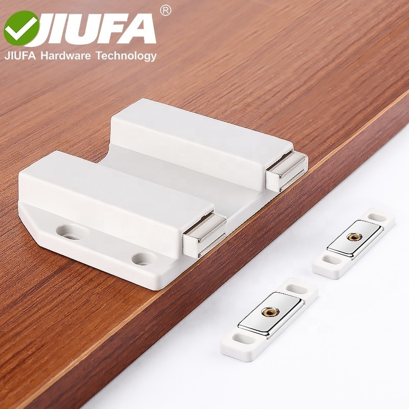 JIUFA Magnetic Push Latches for Cabinet Push to Open Door Latch Heavy Duty Push Release Catches Kitchen Drawer Pop Out Latch