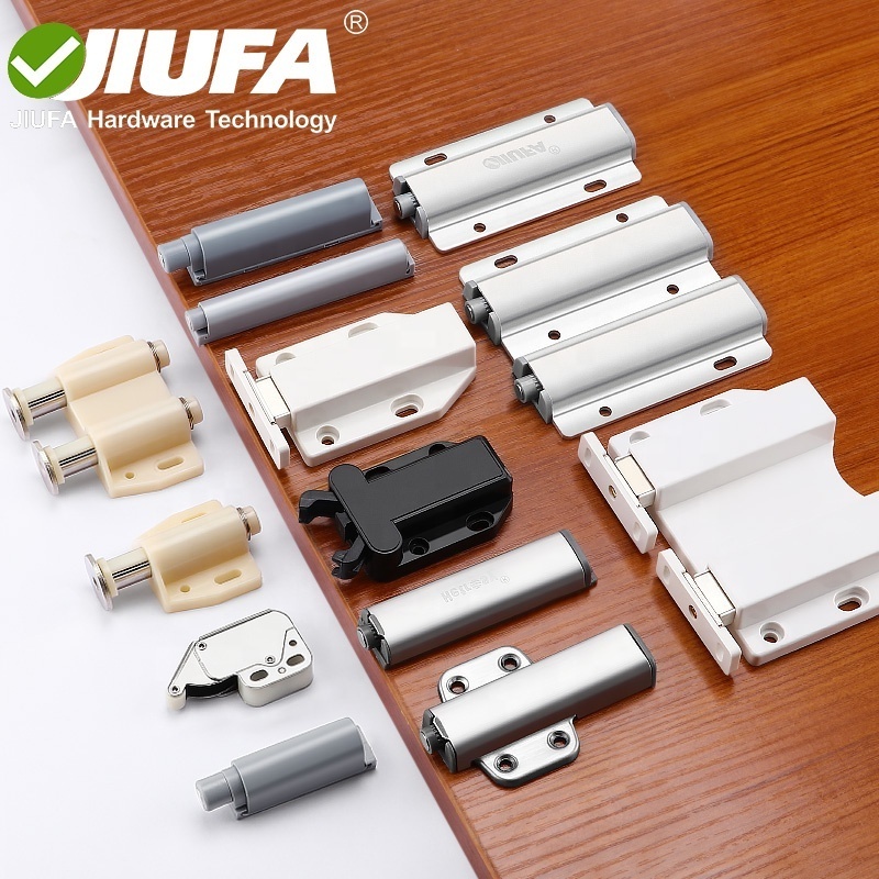 JIUFA Magnetic Push Latches for Cabinet Push to Open Door Latch Heavy Duty Push Release Catches Kitchen Drawer Pop Out Latch