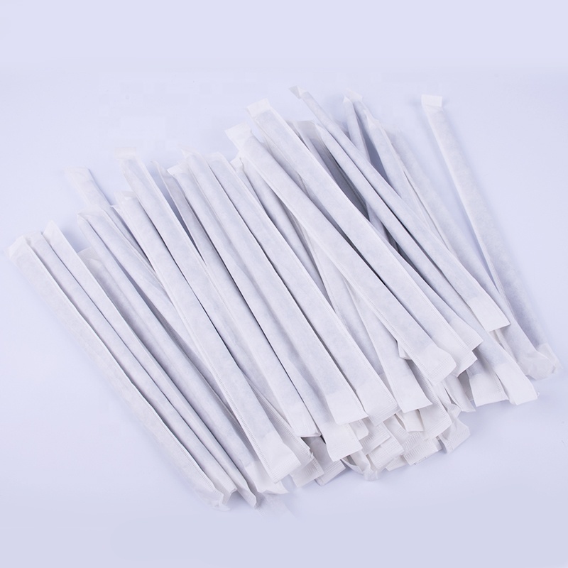 Individudually Wrapped TWO-IN-ONE Bubble Tea Paper Straws With Spoon