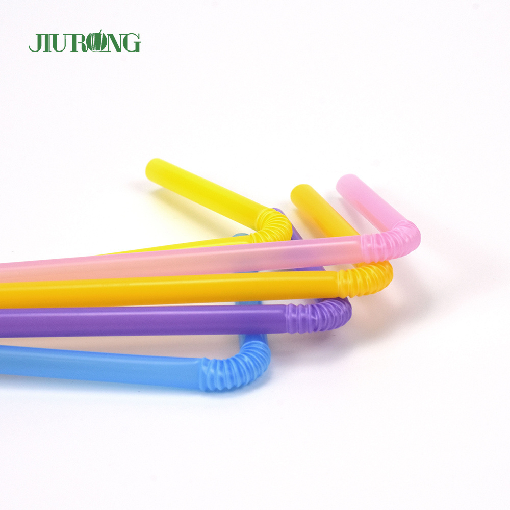 Wholesale Price Manufacture Custom U Shape Disposable Colorful Drink Plastic Straw