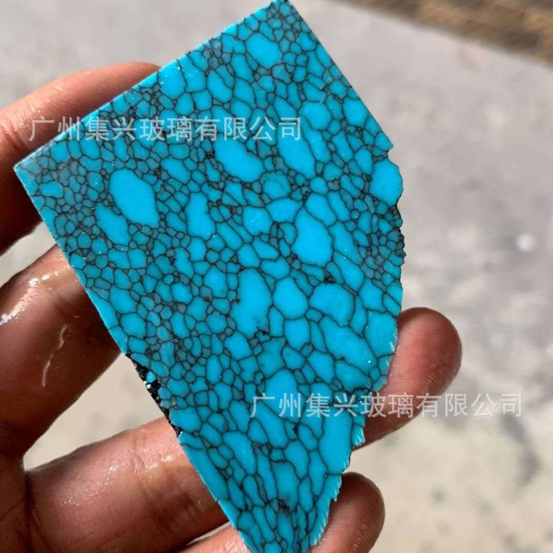 Blue34# wholesale price synthetic corundum material loose gemstones rough material corundum price per carat