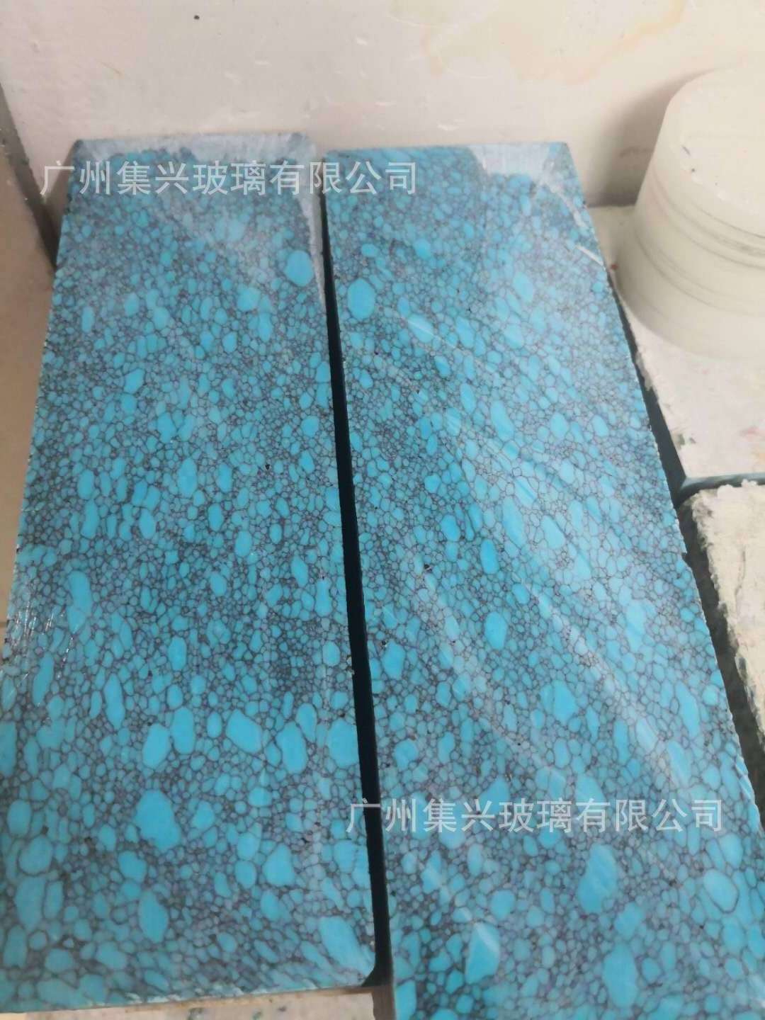 Blue34# wholesale price synthetic corundum material loose gemstones rough material corundum price per carat