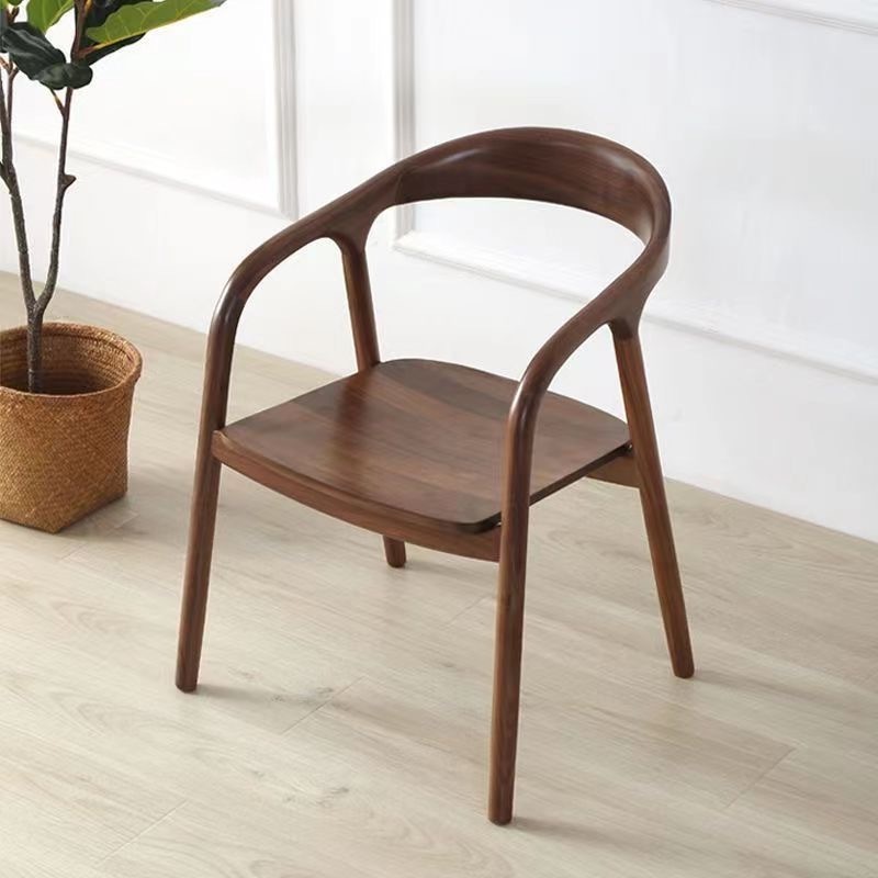 Retro clearance Nordic designer Chinese leisure armchair Modern simple home backrest desk solid wood chair