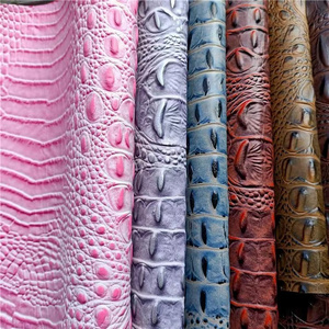 Popular Embossed PVC Crocodile Faux Leather Fabrics Synthetic Vinyl Leather for Bags Shoes Wallets-Multi-Use Synthetic Leather