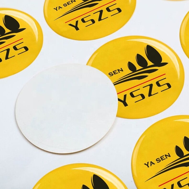 Custom 3D polyurethane resin dome labels Sticker clear gel stickers raised PU epoxy label