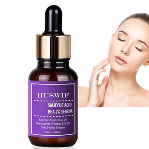 Factory Wholesale Bulk Facial Cleaning 2% BHA Niacinamide Vitamin B3 Salicylic Acid + Lacid Acid Serum for Face