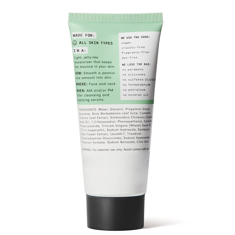 Free Sample Daily Face Hydrating Moisturizing Gel Cream Face Moisturizer for Oil Skin