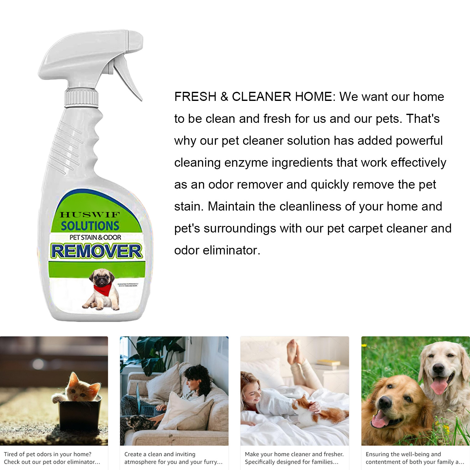 OEM Custom 100% Natural  Pet Odor Eliminator Deodorant Dog Cat Perfume Spray Pet Stain And Odor Urine Remover Carpet Deodorizer