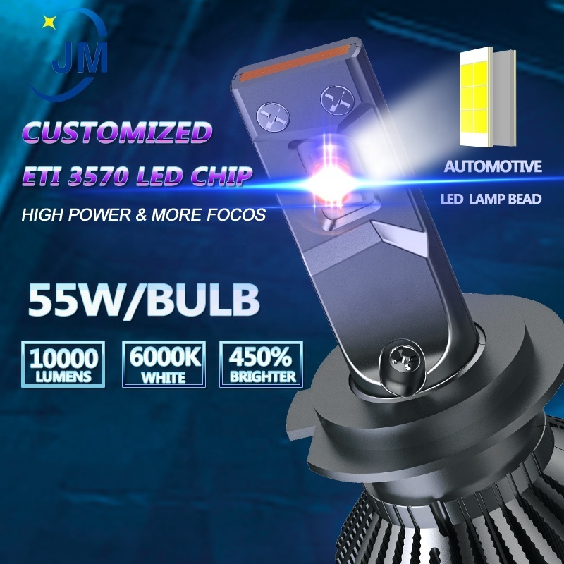 Factory price wholesale 55W Auto Led H7 Car Headlight Bulb 12V 20000lm Foco Luces Led H1 9005 9006 H11 H4 H15 Led for Car