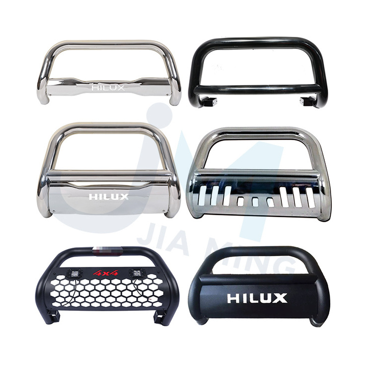 Stainless Steel Hilux Vigo Revo Fj120 Pickup 4x4 Car Front Push Bumper Bull Bar Nudge Bar For Different Models