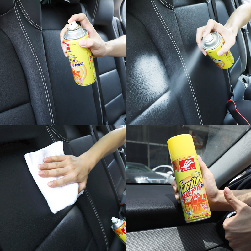 leather tyre wax 450ml Factory Price OEM Wholesale Car Leather Cleaner Tire Spray Wax Multi-purpose Foam cleaner spray