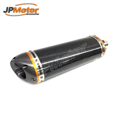 JPMotor High Quality Super Quiet Universal Real Carbon Fiber Motorcycle Exhaust Muffler