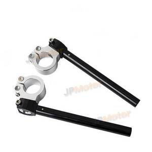 JPMotor Motorcycle 22cm Cafe Racer Classic Cnc Handlebar Clip On Motorbike Aluminum Handlebar Balance Faucet Crossbar